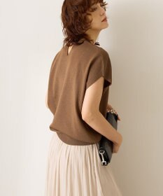 AMERICAN HOLIC 【WEB限定】接触冷感ラメフレンチスリーブニットプルオーバー