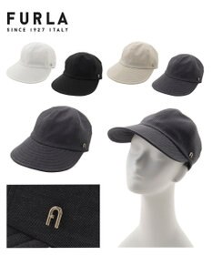 MOONBAT 【遮光100％/遮熱/UVカット】FURLA(フルラ)アーチロゴ ロングつば キャップ 帽子  手洗い可能/日本製