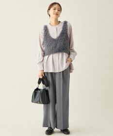 ANY 【LEE掲載/6サイズ展開/裏起毛/ウエストゴム】ウォームワイドパンツ