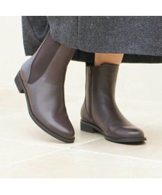 ing <ing>【撥水革】サイドゴアショートブーツ