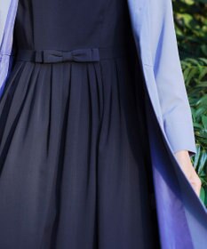 Tiaclasse 【洗える】  リボンギャザーフレアワンピース