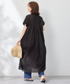 ANY L ピンタックデザインシャツワンピース