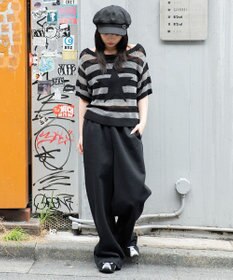 WEGO 【ウエストゴム/XSSMサイズ展開】ライトスウェットワイドパンツ