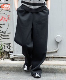 WEGO 【ウエストゴム/XSSMサイズ展開】ライトスウェットワイドパンツ