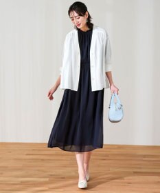 ANY SIS シアーギャザー カーディガン