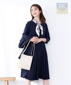 Tiaclasse L 【ダブルクロス】【洗える】ラインワンピース