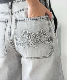 WEGO ロゴスタッズハーフパンツ