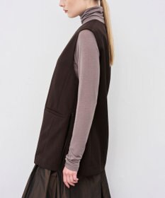 uncrave ウォッシャブルウールライクツイル ジレ