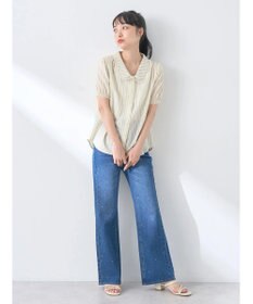 earth music&ecology ミニパフショートスリーブブラウス