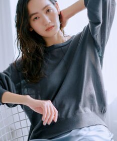 TOQUE 〈大草直子さんアドバイザー〉ウォッシャブルシルク×コットン ニットロングスリーブ