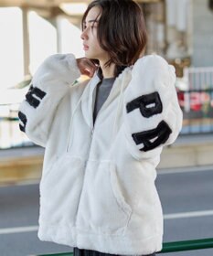 WEGO 【ユニセックス着用ITEM/MLサイズ展開】エコファーグラフィックブルゾン