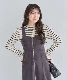 Green Parks 袖口金釦リブニットプルオーバー