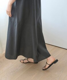 UNFILO 【洗える】リネンレーヨン カフタンワンピース