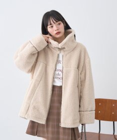 earth music&ecology ボアZIPブルゾン