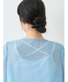 earth music&ecology キラキラシアーギャザーシャツ