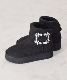 Bridget Birkin 【Bridget Birkin】バックルビジュームートンブーツ