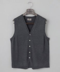 GOTAIRIKU 体温調整に【洗える/チクチクしにくい/ピリングしにくい】イタリア糸 ハイゲージ ベスト_WOOL100%