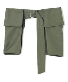 BEIGE， 【洗える】BERNARD / リネンワイドポケット付きラップベルト