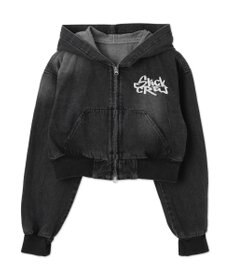 WEGO ヴィンテージウォッシュショートフードブルゾン