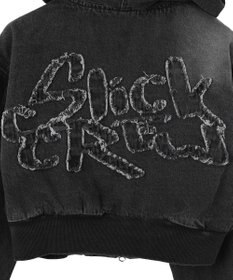 WEGO ヴィンテージウォッシュショートフードブルゾン