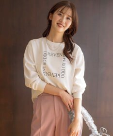 ANY SIS L 【洗える】2wayストレッチジョーゼットロゴ ロンT