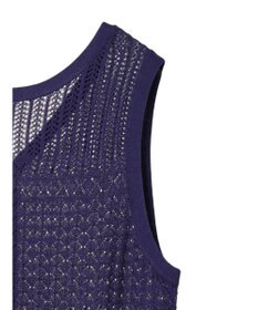 Green Parks すかし柄ロングベスト