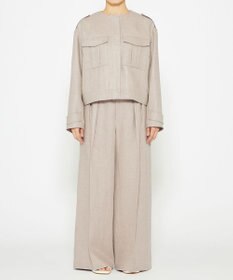 uncrave ヘリンボーン リネン ブルゾン（uncrave WHITE）