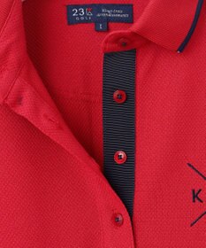 23区GOLF 【WOMEN】【UVカット】ハニカムカノコ長袖ポロシャツ