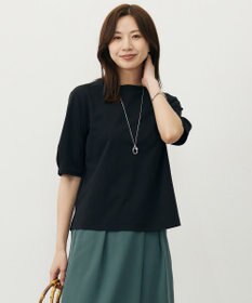 J.PRESS LADIES S 【洗える・抗菌防臭・接触冷感・吸水速乾】ドライポンチ モックネック カットソー