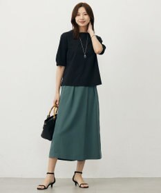 J.PRESS LADIES S 【洗える・抗菌防臭・接触冷感・吸水速乾】ドライポンチ モックネック カットソー
