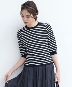 組曲 【UVケア・接触冷感】MINA 6分袖ニットプルオーバー