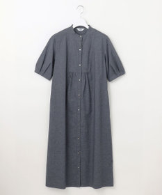 J.PRESS LADIES 【洗える】麻ポリエステルストレッチ ワンピース