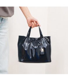 UNBILLION カシュカシュ cachecache / ソフトエナメルスクエア手提げトートS