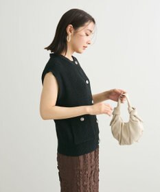 Green Parks シルバーボタンクルーネックベスト