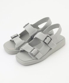 steppi 【洗える】バックルベルト サンダル グレー