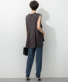 23区 【Oggi7月号掲載/吸水速乾/接触冷感/UVカット】ストレッチジョーゼット テーパード パンツ