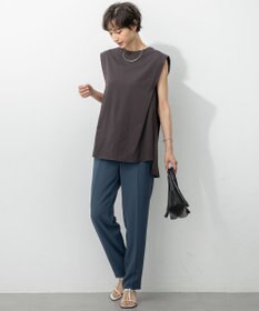 23区 【Oggi7月号掲載/吸水速乾/接触冷感/UVカット】ストレッチジョーゼット テーパード パンツ