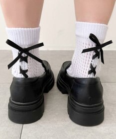 WEGO レースアップリボンソックス