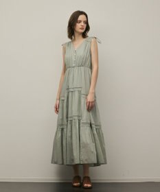 GRACE CONTINENTAL コットンシルクティアードワンピース