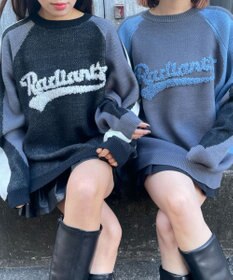 WEGO サガラロゴ配色BIGニットプルオーバー