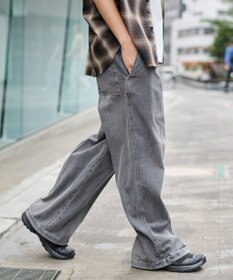 WEGO イージーバギーフレアデニムスラックス