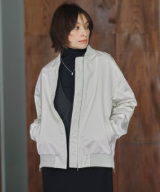 ICB 【洗える】 マットサテン MA-1ブルゾン