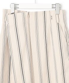 23区 S 【洗える】コットンリネンストライプ Iライン スカート