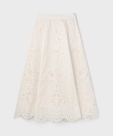 GRACE CONTINENTAL 刺繍スカラップスカート