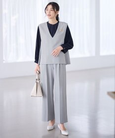 ANY 【2SET】ハンサムジレ×ワイドパンツセット