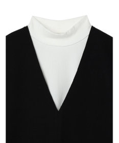 earth music&ecology ＳＥＴ２点圧縮風ポンチベスト＋リブタートル