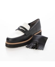 MODE ET JACOMO <carino>【レイン対応】【2WAY】厚底タッセルローファー