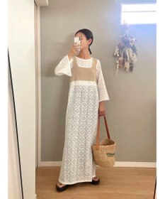 Green Parks AnriettMusee レースロングワンピース