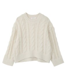 AMERICAN HOLIC 透かしケーブルニットプルオーバー