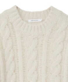 AMERICAN HOLIC 透かしケーブルニットプルオーバー